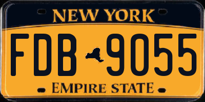 NY license plate FDB9055