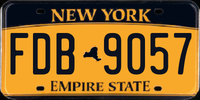 NY license plate FDB9057