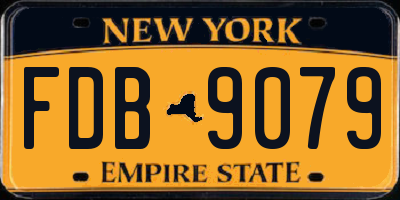 NY license plate FDB9079