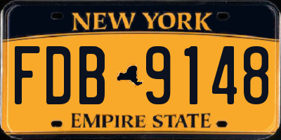 NY license plate FDB9148