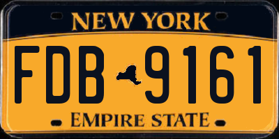 NY license plate FDB9161