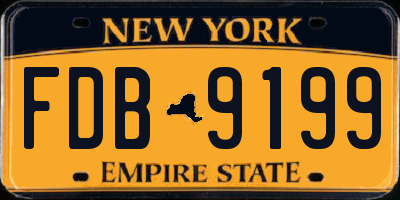 NY license plate FDB9199