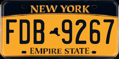 NY license plate FDB9267