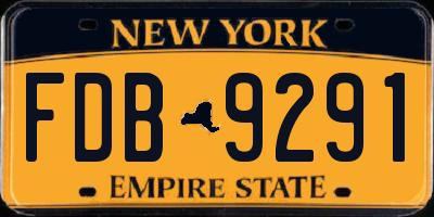 NY license plate FDB9291