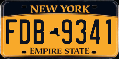 NY license plate FDB9341