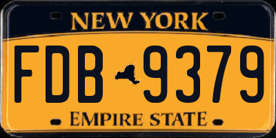 NY license plate FDB9379