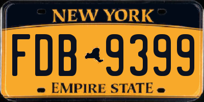 NY license plate FDB9399