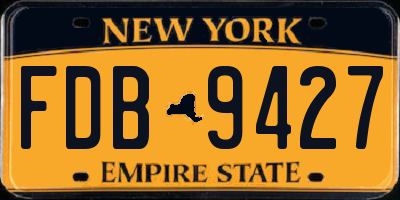 NY license plate FDB9427