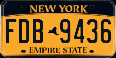 NY license plate FDB9436