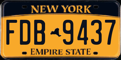 NY license plate FDB9437