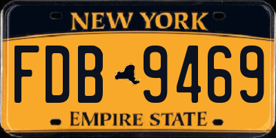 NY license plate FDB9469