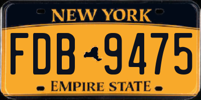 NY license plate FDB9475