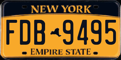 NY license plate FDB9495
