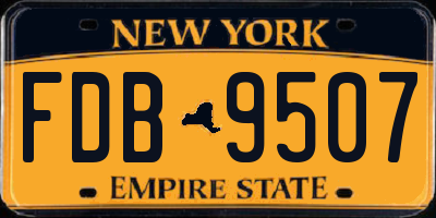 NY license plate FDB9507