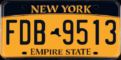 NY license plate FDB9513