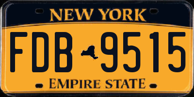 NY license plate FDB9515