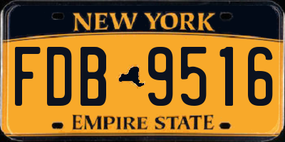 NY license plate FDB9516