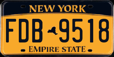 NY license plate FDB9518