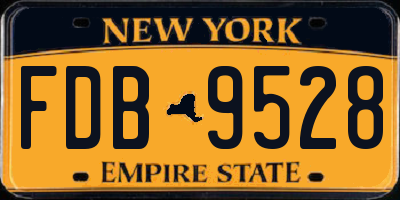 NY license plate FDB9528