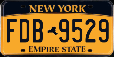 NY license plate FDB9529