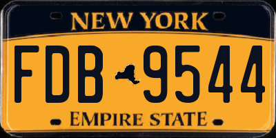 NY license plate FDB9544