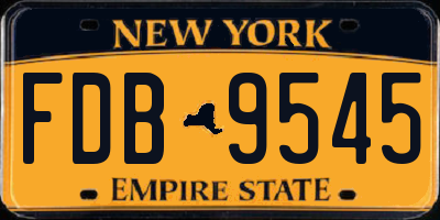 NY license plate FDB9545