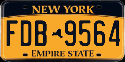 NY license plate FDB9564