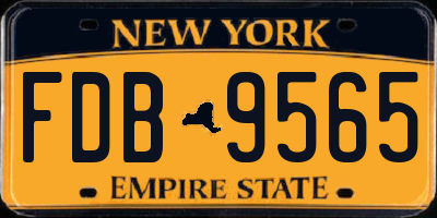 NY license plate FDB9565