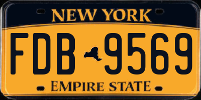 NY license plate FDB9569