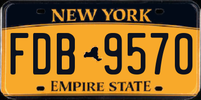 NY license plate FDB9570