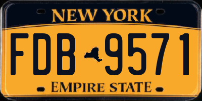NY license plate FDB9571