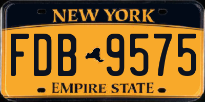 NY license plate FDB9575