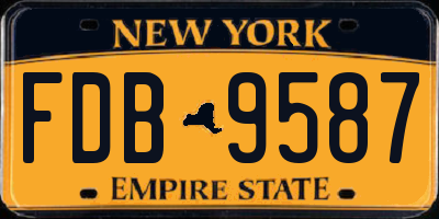 NY license plate FDB9587
