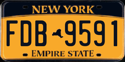 NY license plate FDB9591