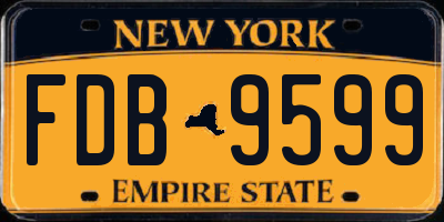 NY license plate FDB9599