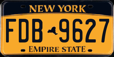 NY license plate FDB9627