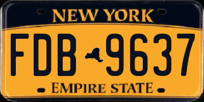 NY license plate FDB9637