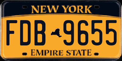NY license plate FDB9655