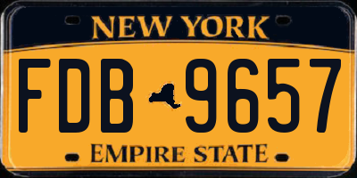 NY license plate FDB9657