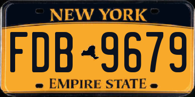 NY license plate FDB9679