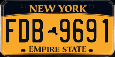 NY license plate FDB9691