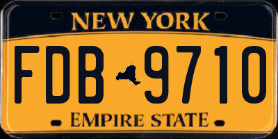 NY license plate FDB9710