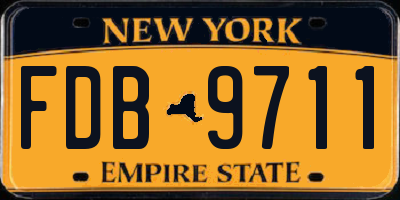 NY license plate FDB9711