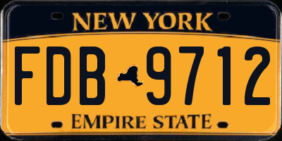 NY license plate FDB9712