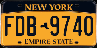 NY license plate FDB9740