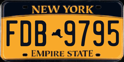NY license plate FDB9795