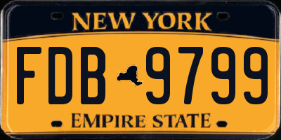 NY license plate FDB9799