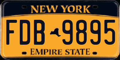 NY license plate FDB9895