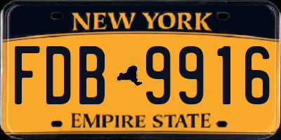 NY license plate FDB9916