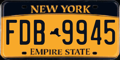 NY license plate FDB9945